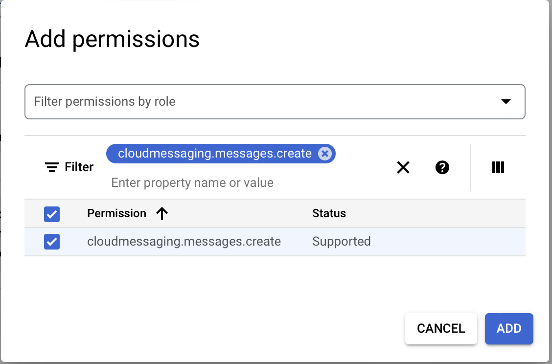 Select permission